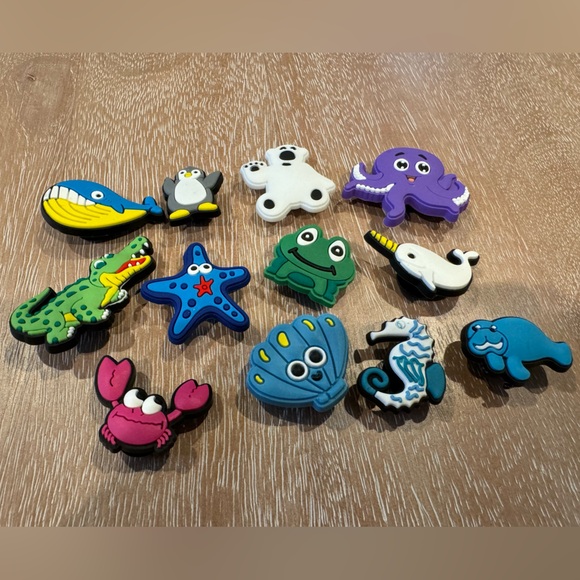 Sea creatures Crocs charms, set of 12, new - Picture 2 of 2